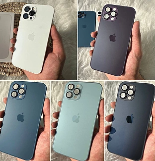 قاب AG GLASS با محافظ لنز اورجینال Apple iphone